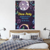 Toile Neon Glow Disco Dance Anniversaire (Insitu(Chambre))