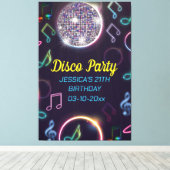Toile Neon Glow Disco Dance Anniversaire (Insitu (Plancher de Bois))