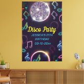 Toile Neon Glow Disco Dance Anniversaire (Insitu(Salon))