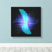 Toile Neon Glowing Sound Waves (Insitu (Plancher de Bois))