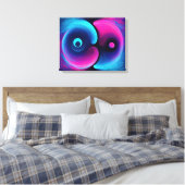 Toile Neon Harmony : Une interprétation moderne de Yin Y (Insitu(Chambre))