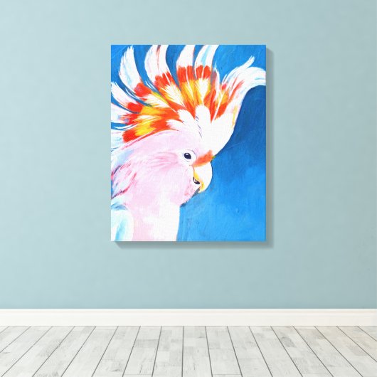 Toile Neon Mohawk - Cockatoo rose (Insitu (Plancher de Bois))