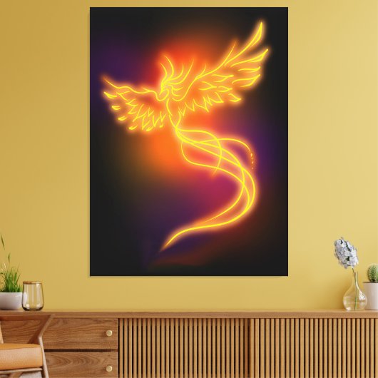 Toile Neon Phoenix (Insitu(Salon))