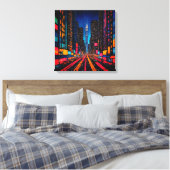 Toile Neon Prism Metropolis (Insitu(Chambre))