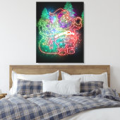Toile Neon Santa Claus (Insitu(Chambre))