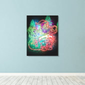 Toile Neon Santa Claus (Insitu (Plancher de Bois))