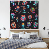 Toile Neon Sign Space Age Atomic Martini Cocktails Impri (Insitu(Chambre))