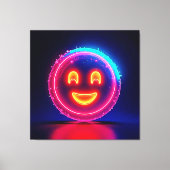 Toile Neon Smile: Bright Happy Glow Design (Recto)