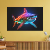 Toile Neon Spectrum Shark (Insitu(Salon))