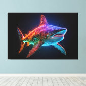 Toile Neon Spectrum Shark (Insitu (Plancher de Bois))