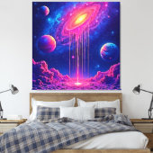 Toile Neon Universe: Dripping Starlight (Insitu(Chambre))