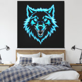 Toile Neon Wolf (Insitu(Chambre))