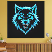 Toile Neon Wolf (Insitu(Salon))