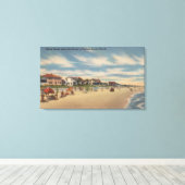 Toile Neptune Beach, FL - Vue des maisons de front de me (Insitu (Plancher de Bois))