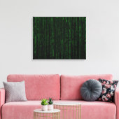 Toile Nerdy Green Computer Code (Insitu(Salon))