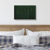 Toile Nerdy Green Computer Code (Insitu(Chambre))