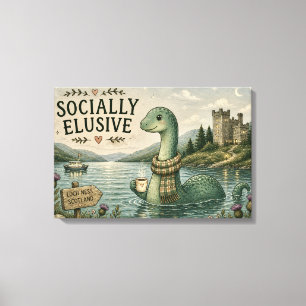 Toile Nessie Cryptide Confortable Élusive Socialement Lo