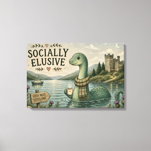 Toile Nessie Cryptide Confortable Élusive Socialement Lo (Recto)