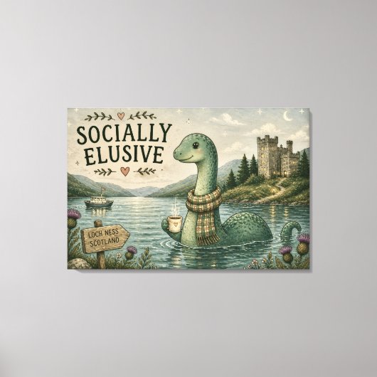 Toile Nessie Cryptide Confortable Élusive Socialement Lo (Recto)