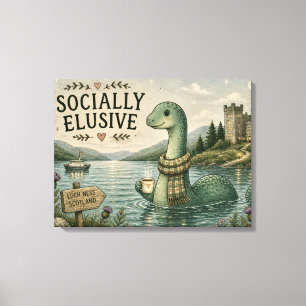Toile Nessie insaisissable socialement Cozy Cryptide Loc