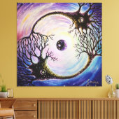 Toile neurones connectés (Insitu(Salon))