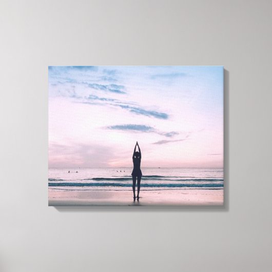 Toile "NEW DAY CALM" YOGA POSE Simplement Respirer (Recto)