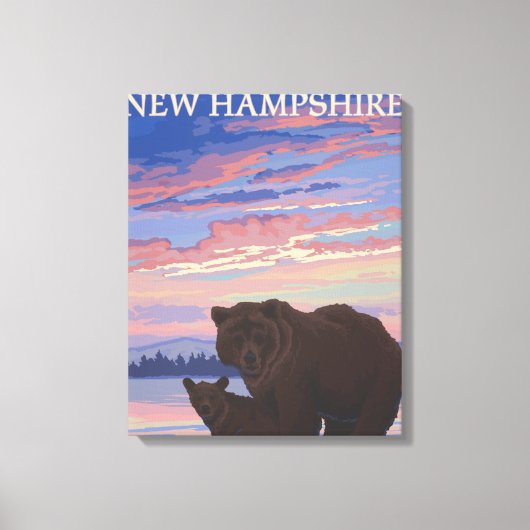 Toile New HampshireBear et Cub (Recto)