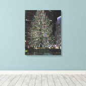 Toile New York Christmas Rockefeller Center Tree NYC (Insitu (Plancher de Bois))