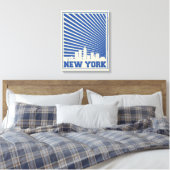 Toile New York City Blue (Insitu(Chambre))