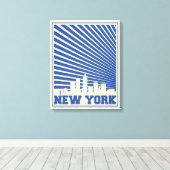 Toile New York City Blue (Insitu (Plancher de Bois))