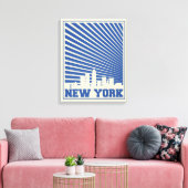 Toile New York City Blue (Insitu(Salon))