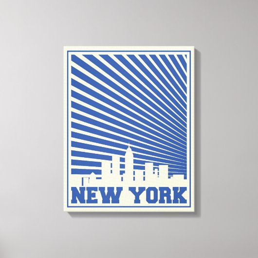Toile New York City Blue (Recto)