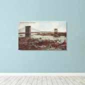 Toile New York City, New York Vue du pont Brooklyn (Insitu (Plancher de Bois))