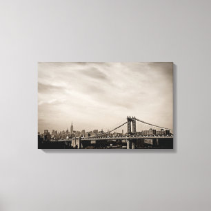 Toile New York City Skyline et Manhattan Bridge