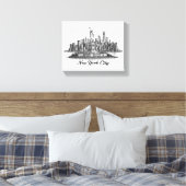 Toile New York City Skyline Line Art Illustration (Insitu(Chambre))