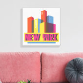 Toile New York | Neon Skyline (Insitu(Salon))