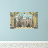 Toile New York, New York - City College Vue du drapeau (Insitu (Plancher de Bois))