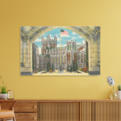 Toile New York, New York - City College Vue du drapeau (Insitu(Salon))