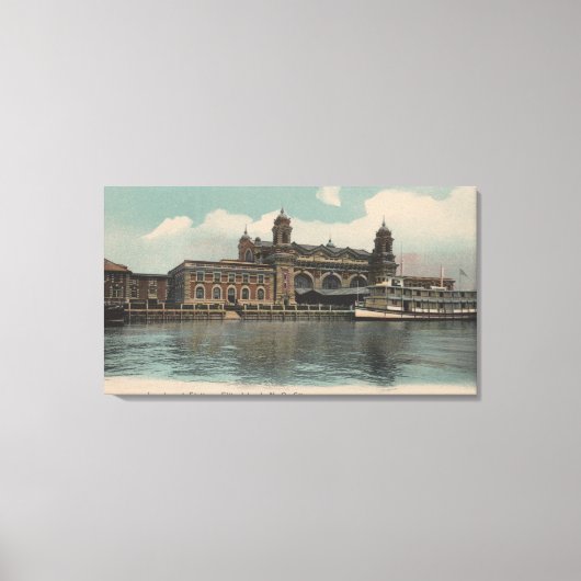 Toile New York, New York - Station d'immigrants sur Elli (Recto)