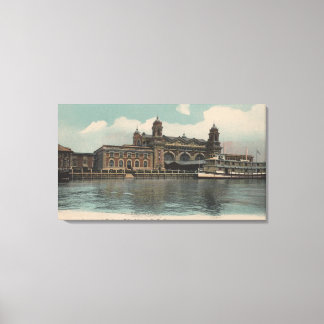 Toile New York, New York - Station d'immigrants sur Elli