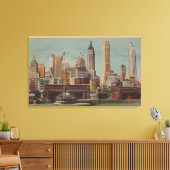 Toile New York, NY - Downtown Skyline de Staten (Insitu(Salon))