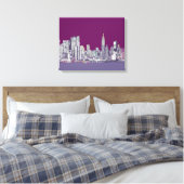 Toile New York NYC violet (Insitu(Chambre))