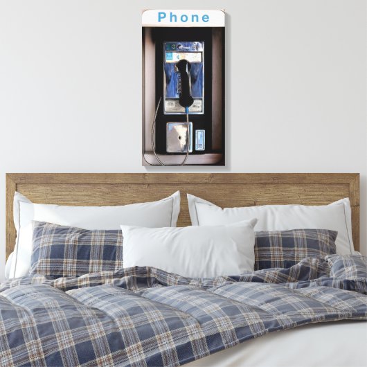 Toile New York Public Pay Phone, Retro Phone Booth (Insitu(Chambre))