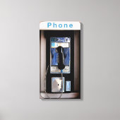 Toile New York Public Pay Phone, Retro Phone Booth (Recto)