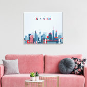 Toile New York | Rouge, blanc et bleu (Insitu(Salon))