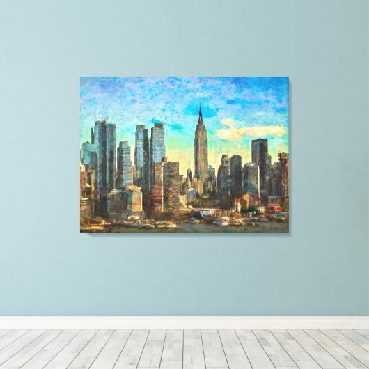 Toile New York Skyline (Insitu (Plancher de Bois))