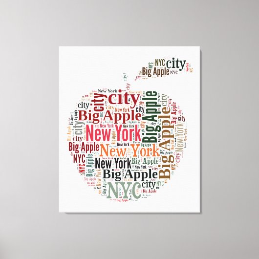 Toile New York words cloud (Recto)