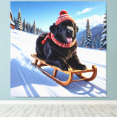 Toile Newfoundland Sled Ride (Insitu (Plancher de Bois))