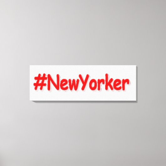 Toile "#NewYorker" Joli design. Commandez dès maintenant (Recto)