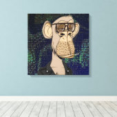 Toile NFT monkey (Insitu (Plancher de Bois))